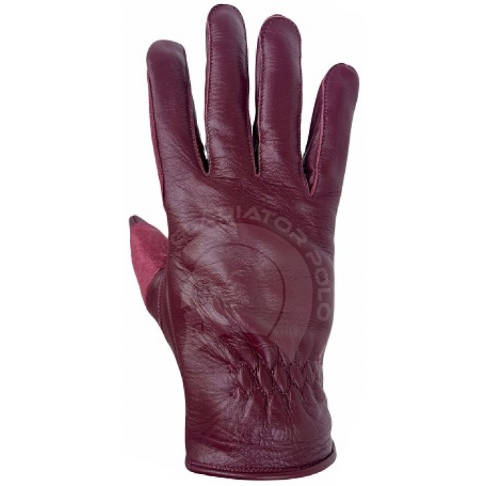 All Leather Polo Gloves - Rose