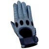 Designer Reverse Stitched Driving Gloves - Gray Black