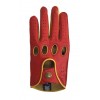 Designer Reverse Stitched Driving Gloves - Red